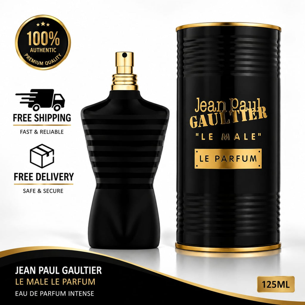 Jean Paul Gaultier Le Male Le Parfum Eau de Parfum Intense for Men, 4.23 oz / 125 ml