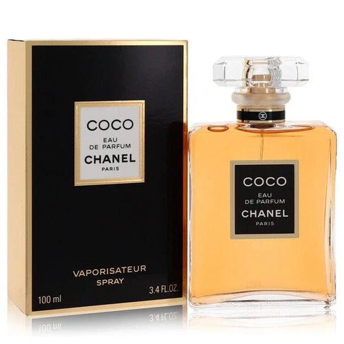 Chanel Coco Eau de Parfum bottle and packaging on a white background